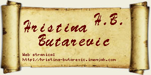 Hristina Butarević vizit kartica